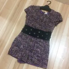 リリーブラウン ツイードコンビネゾン