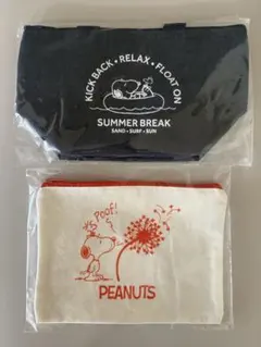 【新品未開封】AOKI スヌーピー　クーラー　保冷バッグ　コットンポーチ　2点