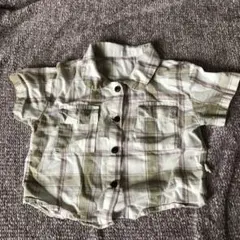 チェック柄ボタン付きシャツ（95cm以下）