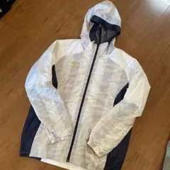 umbro フード付きジャケット M ホワイト/ネイビー