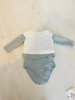 ロンパース・カバーオール ホワイト・ライトブルー