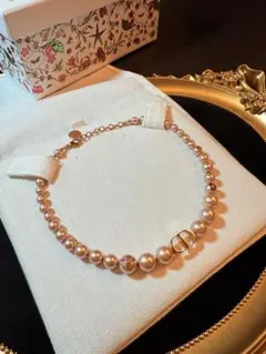 DIOR 30 Montaigne パールネックレス ピンク限定 美品 箱付き