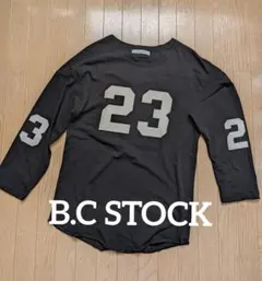 美品✨️B.CSTOCK　ZOZO限定/シアーナンバーロゴTEE　黒のサムネイル