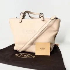 TOD'S/2way/レザーショルダートートバッグ/肩掛け/トッズ/保存袋説明書のサムネイル