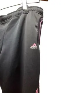 adidas ジャージパンツ 黒/ピンク