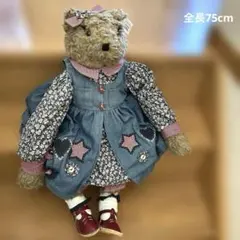カントリーベア ぬいぐるみ デニムワンピース 着せ替え　タグ付き カントリーベア ぬいぐるみ デニムワンピース 着せ替え タグ付き