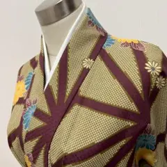 KL3904 洗える着物 小紋 身丈163cm ポリエステル 化繊