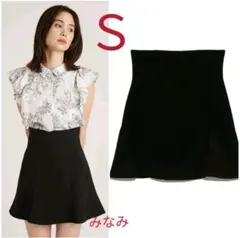 Sustainableハイウエストスカショ　黒　S SNIDEL