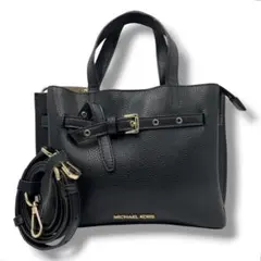 極美品 希少 マイケルコース ショルダーバッグ ブラック レザー エミリア 極美品 希少 マイケルコース ショルダーバッグ ブラック レザ