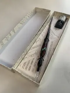 イタリアガラ　ムラーノガラス ガラスペン インク瓶付き