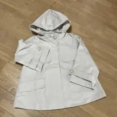 ホワイト フード付きショートジャケット　size36