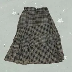 チェック スカート 森ガール フェアリーグランジ