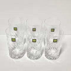 未使用・ラベル付き　HOYA CRYSTAL　グラス　タンブラー　6個セット
