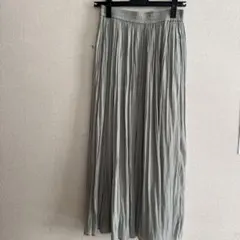 BAYFLOW プリーツロングスカート ライトグリーン