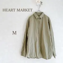 ハートマーケット シャツ　長袖　カーキ　M 綿　HEART MARKETのサムネイル