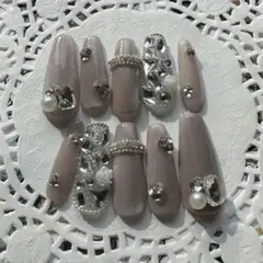 ネイルチップ【現品】 ワンホンネイル マグネットネイル 埋めつくし 韓国ネイル