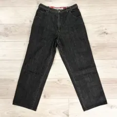 Mademoiselle NON NON ストレッチ ワイドストレートデニム M