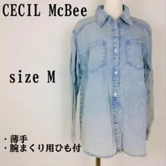 CECIL McBee 薄手デニムシャツ M【123】