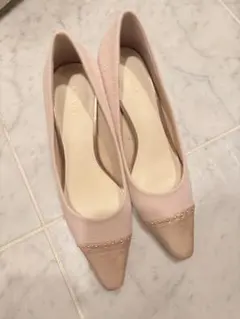 【美品】RANDA / コンビマテリアルヒールアップパンプス