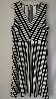 H&M ストライプ柄 ノースリーブ ワンピース