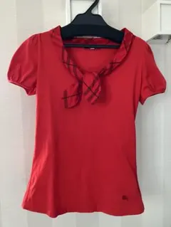 Burberry Blue Label 襟付きTシャツ 38サイズ レッド