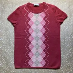 UNIQLO ユニクロ　カシミヤニットセーター　半袖　レッド