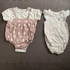 水玉模様ロンパース サイズ80