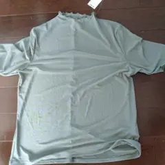 GU レディース シアーT 5分袖 くすみグリーン L トップス