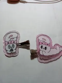 エスターバニー　ヘアクリップ　セット　クリームバニー