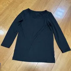 UNIQLO HEATTECH 長袖アンダーシャツ 120 ブラック