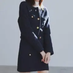 snidel ツイードライクニットジャケット スカート ネイビー セットアップ