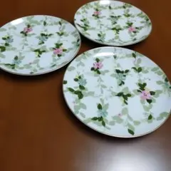 昭和レトロ花柄 プレート 3枚セットのサムネイル