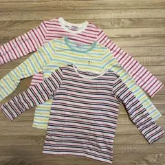 MIKIHOUSEストライプ 長袖カットソー 130cm