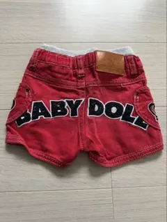 BABYDOLL 赤 ショートパンツ 80