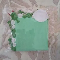 ☆近沢レース☆シーズンハンカチ「クリームソーダ」１枚：ギフト包装済み