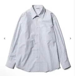 AURALEE WASHED FINX TWILL STRIPE SHIRT 4