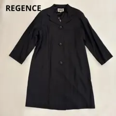 ✨美品✨REGENCE ロングコート ブラック 総柄　サイズ38 日本製のサムネイル