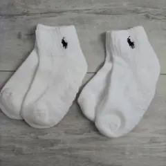 【新品 未使用】2足セット ラルフローレン キッズ 靴下 ホワイト 2-4歳