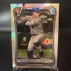 岡本和真 topps RC Bowmna chrome ブルージェイズ red | Mercari