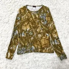 KENZO ケンゾー 総柄 マルチカラー カットソー　ストレッチ　フランス製　L
