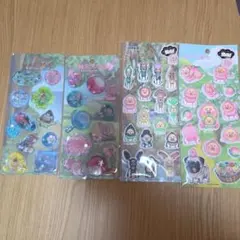 こびとづかん　スペシャルもっちもちシール　キラリンウォーターシール　計4シート