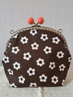 ハンドメイド 花柄 　がま口ポーチ　バッグ