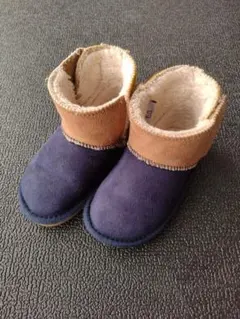 ホットビスケッツ　ベビーブーツ ネイビー・ブラウン・ピンク１５センチ