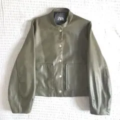 本日削除❗️貴重完売モデル新品❗️ZARA ウィメンズ　フェイクレザージャケット　L