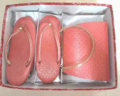 七五三　子供用伝統的な草履とバッグセット 草履サイズ19cm