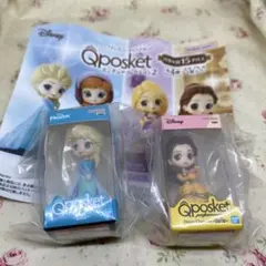 ディズニー【キューポスケットミニチュアコレクション2】エルサ＆ベル セット