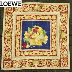 極美品✨LOEWE ロエベ シルクスカーフ 女性舞踏会 イラスト カラフル