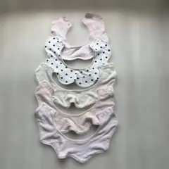 花柄ハートタオル生地よなみなみスタイ5点set