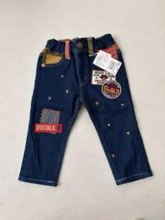DOUBLE.B 刺繍　デニムパンツ