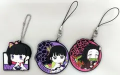 鬼滅の刃 ラバーストラップ 栗花落カナヲ 竈門禰豆子 3個セット ちょこのっこ